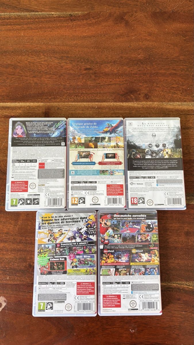 Nintendo Spiele: 5 Nintendo Switch Spiele, Mario Tennis, Zelda, splatoon etc. – Gebraucht aus fribourg von S-Conus 1