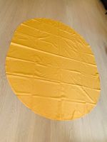 Ovale Tischdecke, goldgelb, neuwertig, 165cm x 218cm