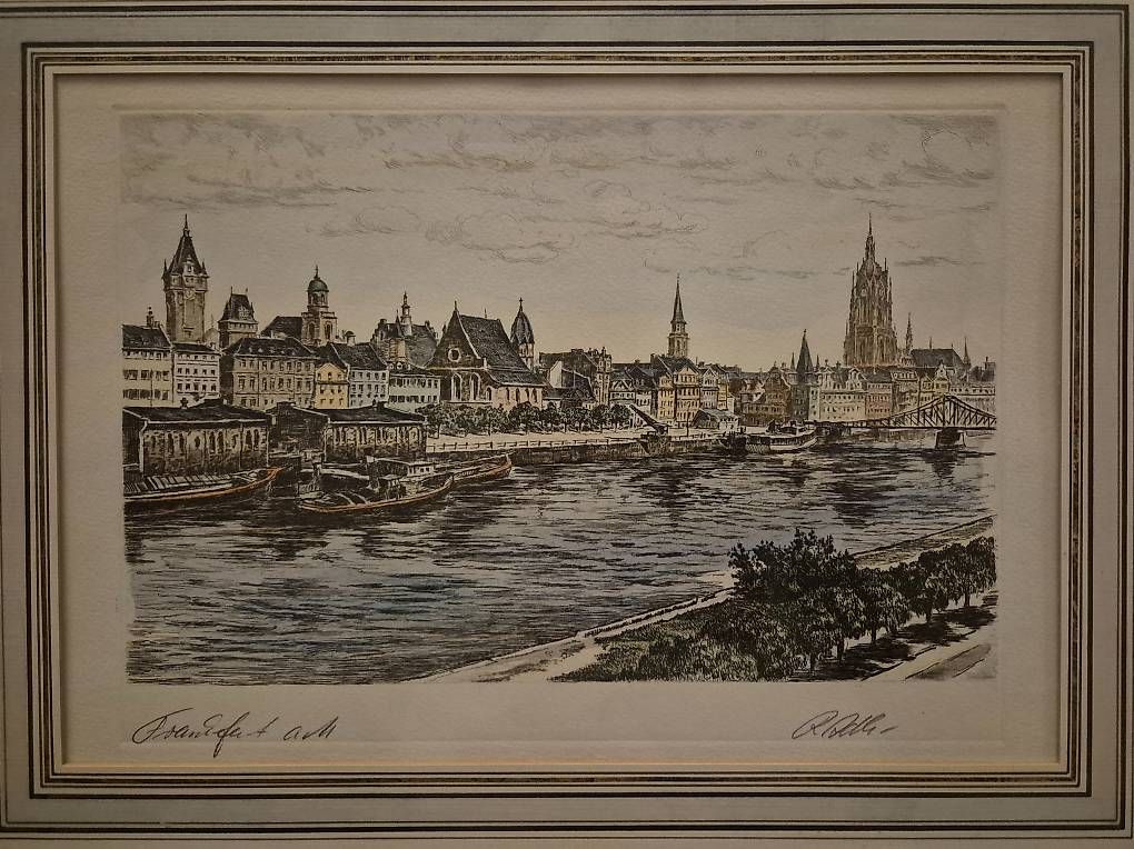 Incisioni: Gravure ancienne de Francfort – Usato da Chavannes-de-Bogis venduto da sbioley 1
