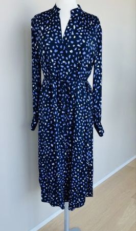 BOSS Blusenkleid DIBANORA 54% silk Fit V-Ausschnitt Lan