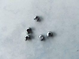 Crimp Cover Tibet Silver 3mm 50 Stück