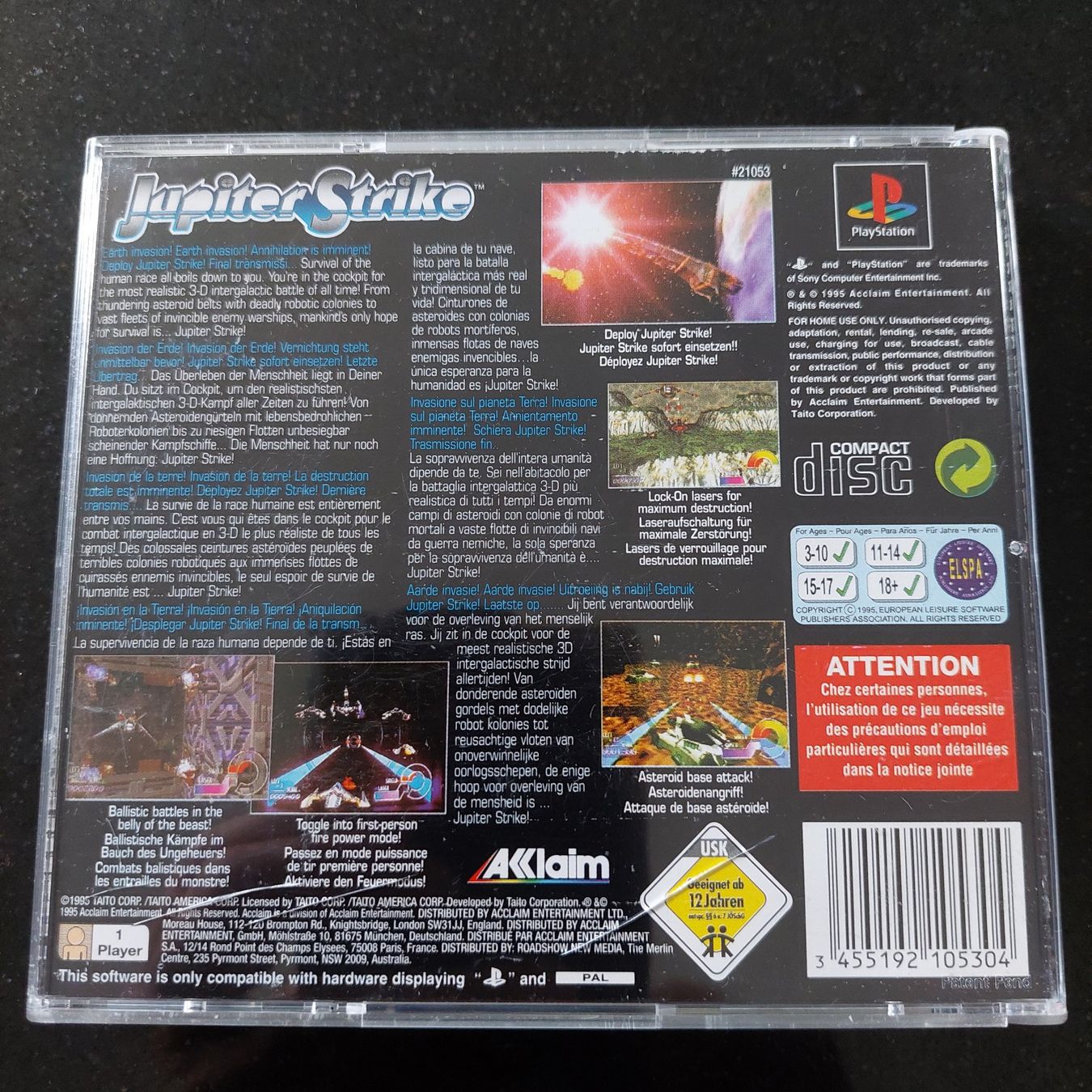 Sony Spiele: JUPITER STRIKE (PAL) - PLAYSTATION 1 – Gebraucht aus Spiegel b. Bern von Natix 1