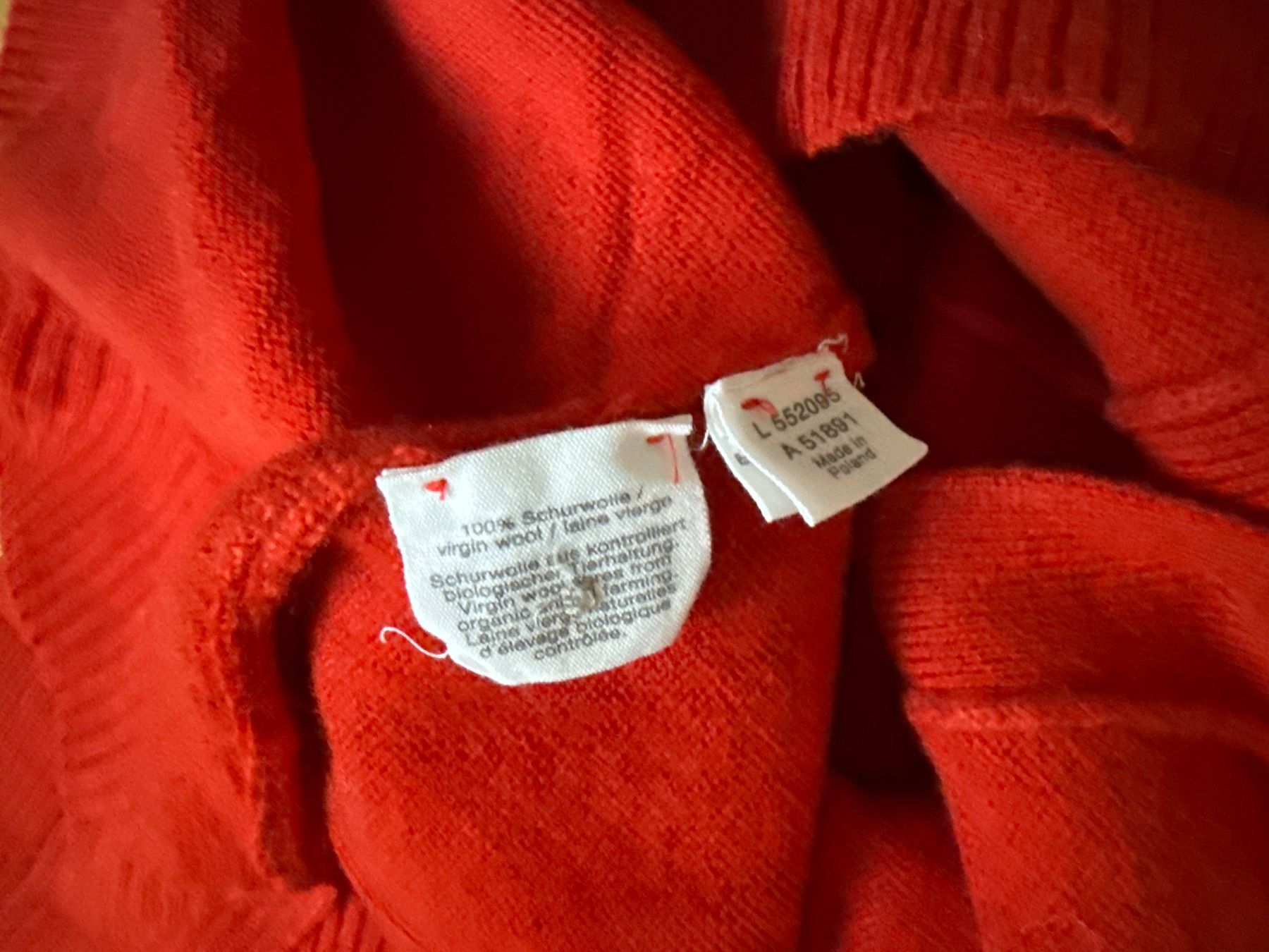 Hessnatur Giacche: Hessnatur Strickjacke, Gr. 46, rot – Usato da Zürich venduto da nirrek 2