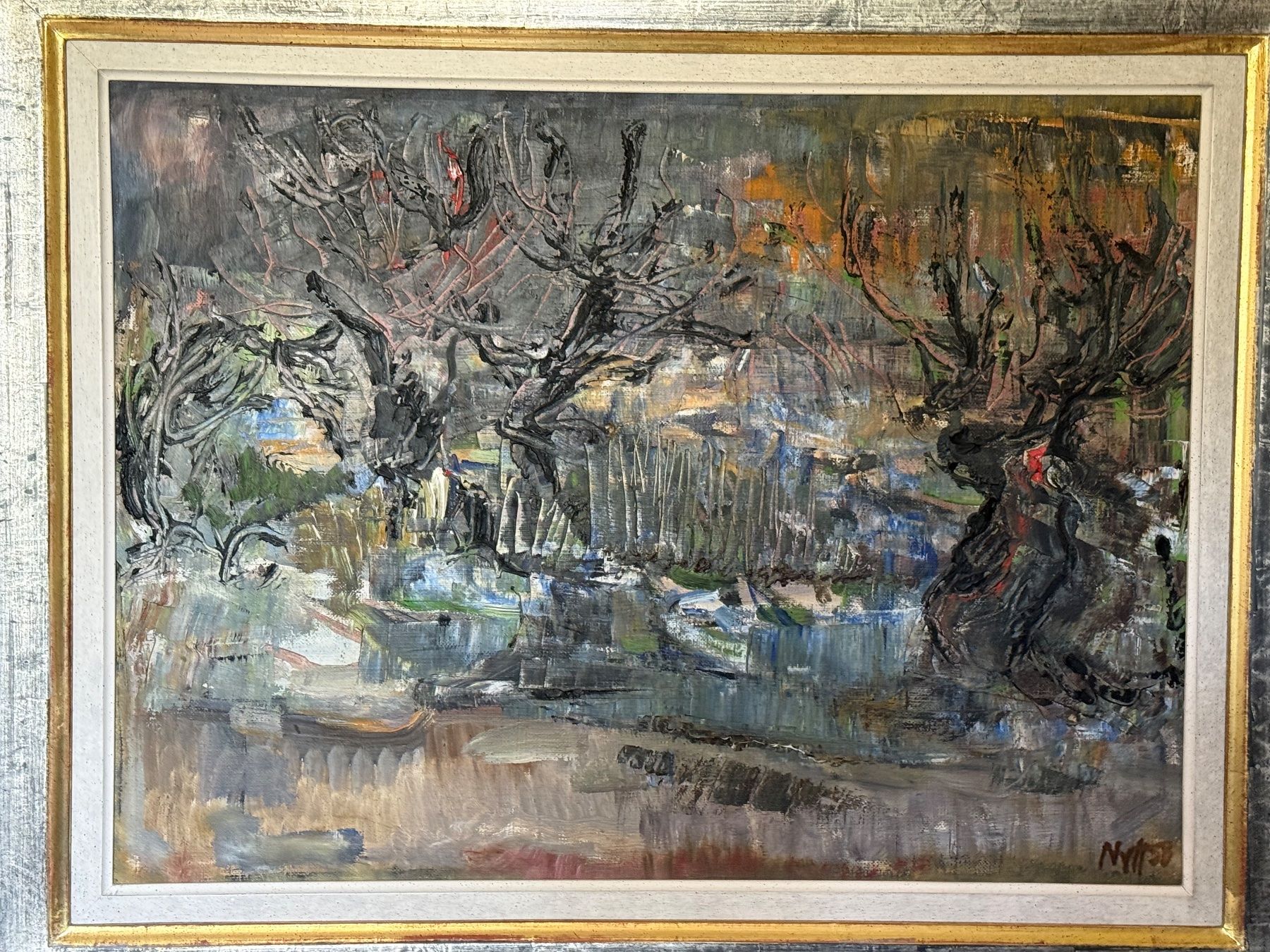 Gemälde: Ernst Nyfenegger Expressive Landschaft, signiert – Gebraucht aus Itingen von uhu777 1