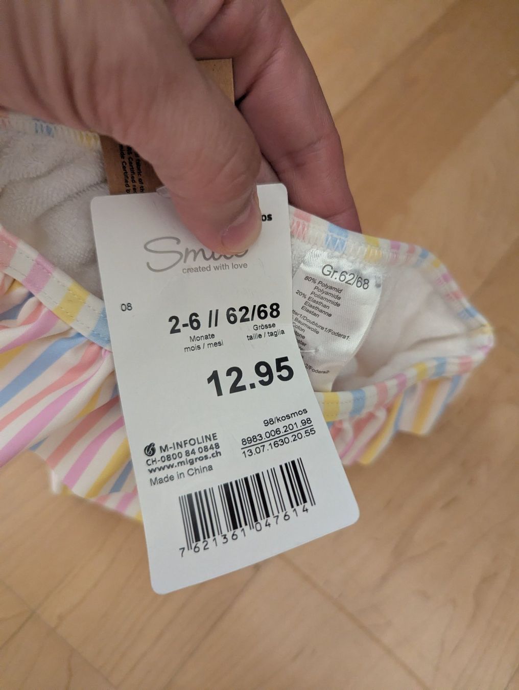 Migros Badekleider & Bikinis: Badeanzug langarm, Grösse 62/68 Neu – Neu und originalverpackt aus Uster von petches 5