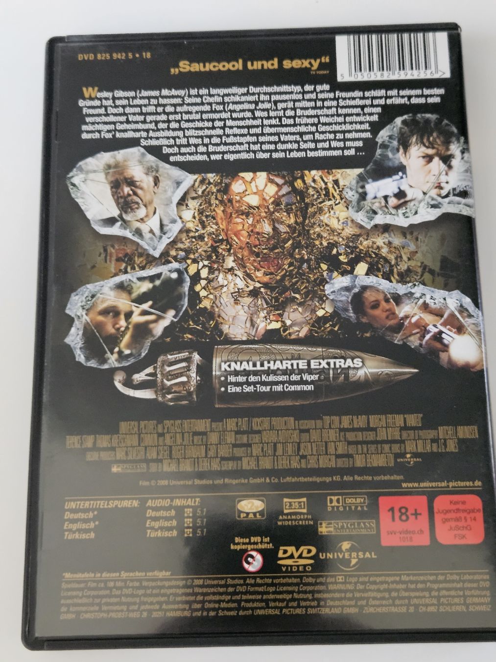 Tutti i DVDs: Action-DVD "Wanted" mit Angelina Jolie & Morgan Freeman – Usato da Oberdorf BL venduto da BaldenEagle 3