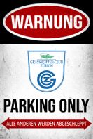 GC Parking Only Blechschild Grasshopper altes Logo Deutsch