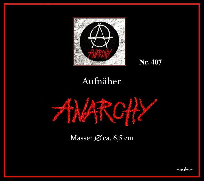 Toppe: Aufnäher Anarchy - Nr. 407 – Nuovo (secondo la descrizione) da Winterthur venduto da --carabao-- 3