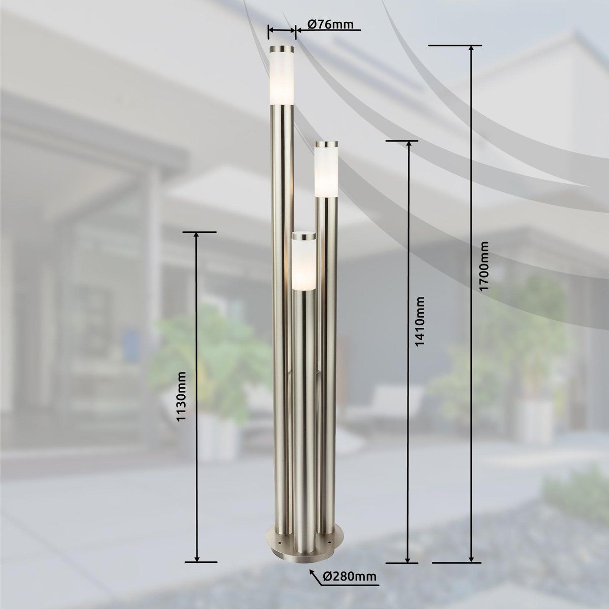 Lampade: Aussen Stehleuchte, Opal, 170 cm Höhe – Nuovo (secondo la descrizione) da Kreuzlingen venduto da Smart-Light 2