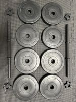 Kurzhantel-Set ca. 22 kg mit Kunststoff-Gewichten 
