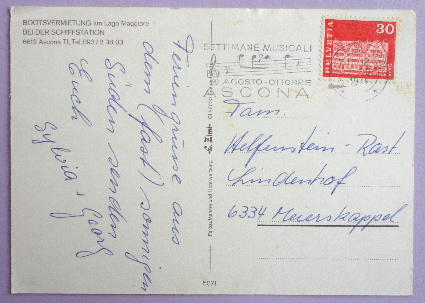 Cartoline postali: Bei der Schiffstation, Ascona – Difettoso da Fétigny venduto da Billy2miny 1