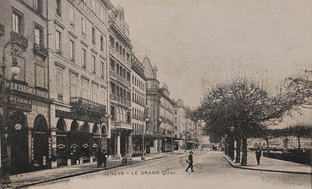 Cartoline postali: GENÈVE - Le Grand Quai – Usato da Delémont venduto da Domdom1
