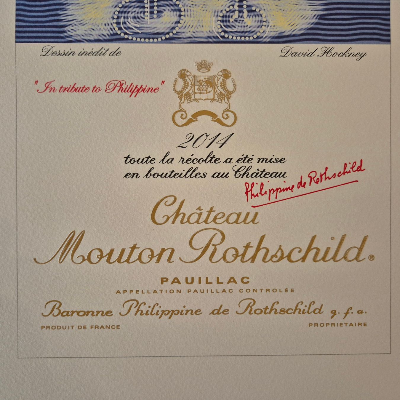 Grafica & Litografie: DAVID HOCKNEY, 2011 Mouton Rothschild TOP Litho – Usato da Luzern venduto da Louis-XVI 2