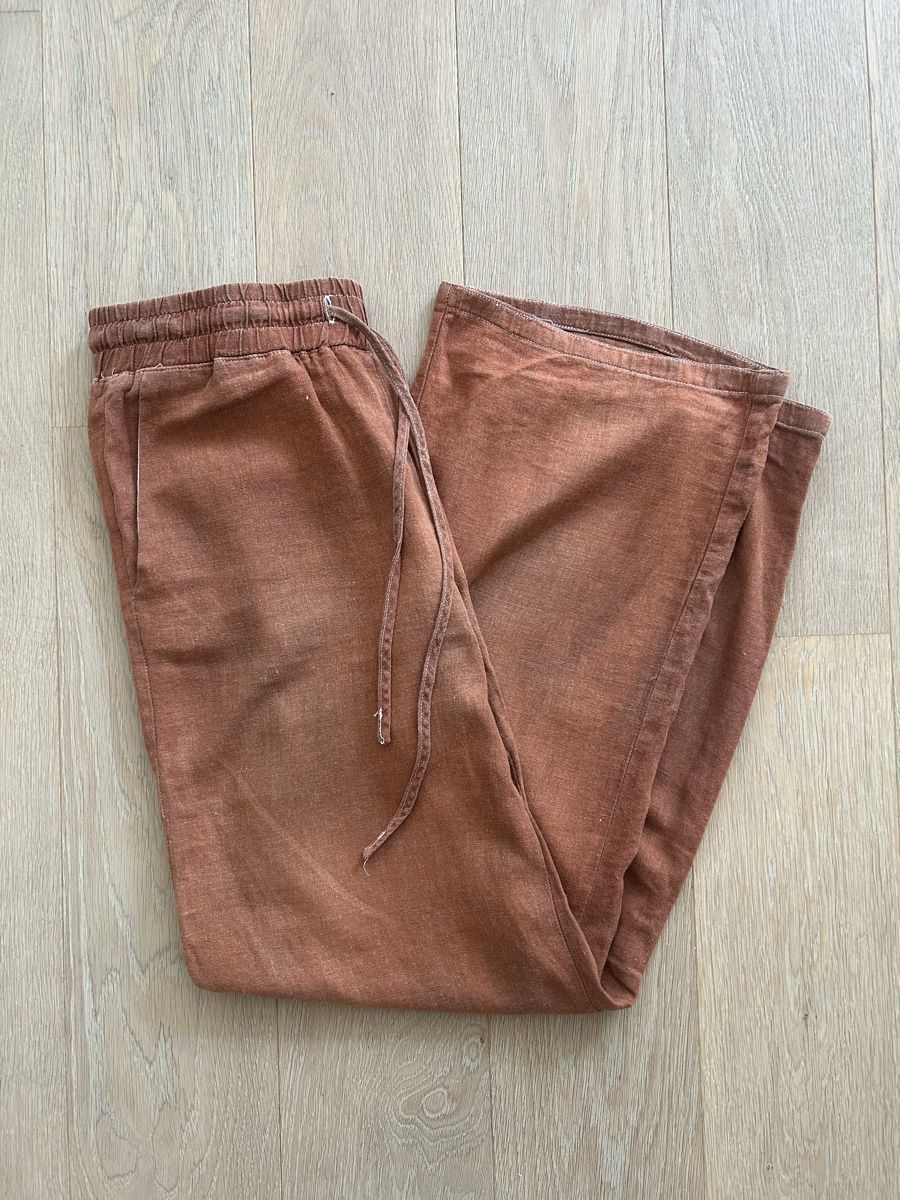 Pantaloni: Leinenhosen Damen braun Grösse S – Usato da Bern venduto da marleyy77