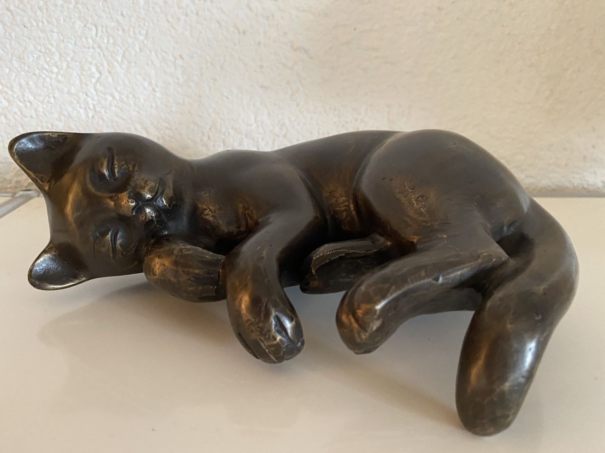 Sculture & Statue: Bronze Katze schlafend – Nuovo e nell'imballaggio originale da Zürich venduto da eileenchen1 6