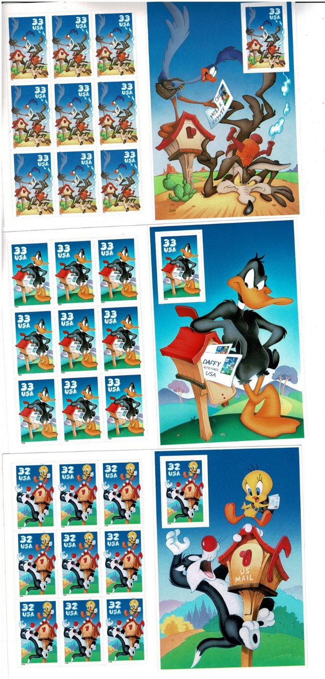 Tutti i francobolli: Bugs Bunny 3 Blätter ** – Nuovo (secondo la descrizione) da Lausanne venduto da Whorvath