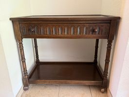 Vintage Beistelltisch / Konsolentisch aus Holz mit Schublade