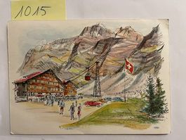 alte Ansichtskarte Schwägalp mit Säntis, 1959