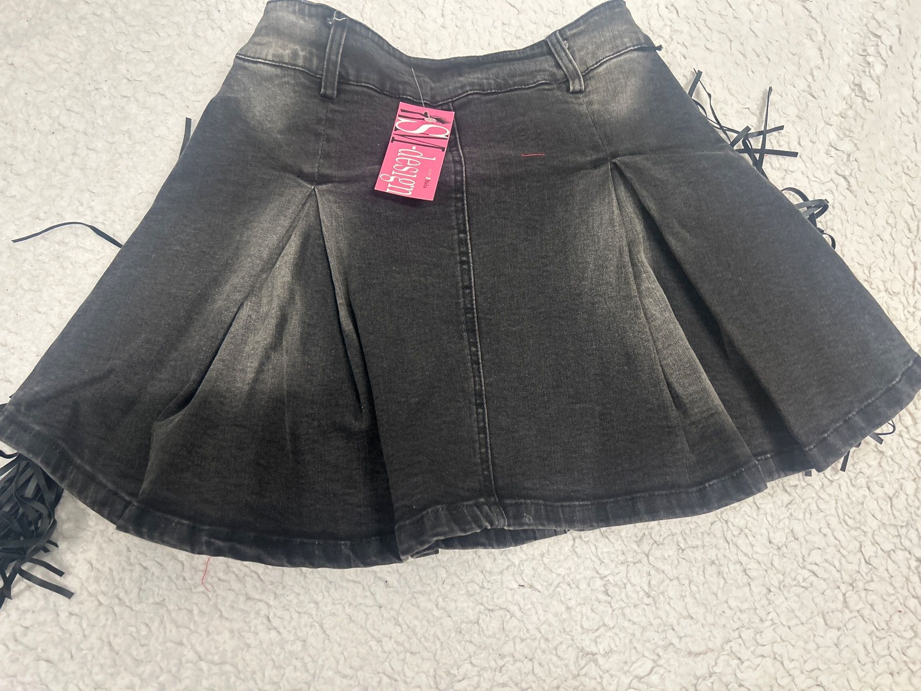 Gonne: Sexy Boho Schwarzer Jeansrock mit Fransen, Grösse S NEU – Nuovo e nell'imballaggio originale da Regensdorf venduto da Spyke55 3