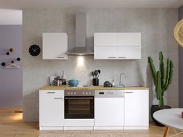 323 Küchenzeile Singleküche 220cm weiss - Küche Einbauküche