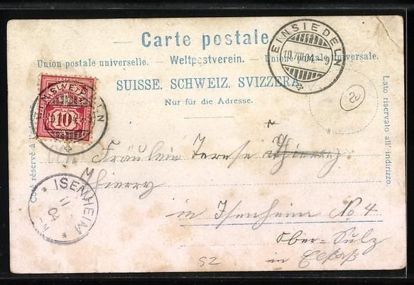 Cartes postales: AK Einsiedeln, Blick zum Kloster, 1904 – D'occasion à Berlin par bartko-reher 1