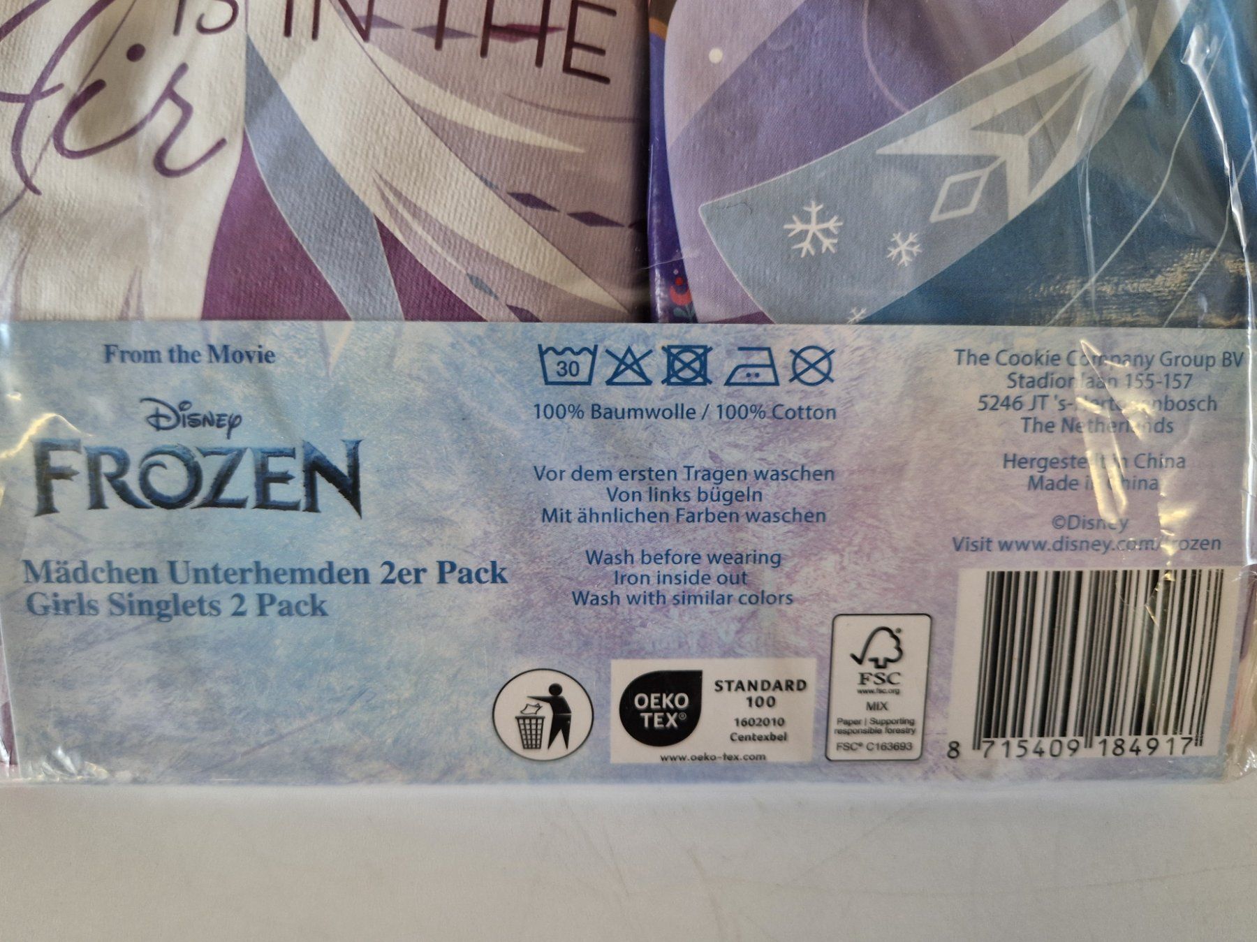 Disney Biancheria intima: Mädchen Unterhemd 2er Pack Frozen 134/140 – Nuovo (secondo la descrizione) da Muhen venduto da Restwert_Muhen 3