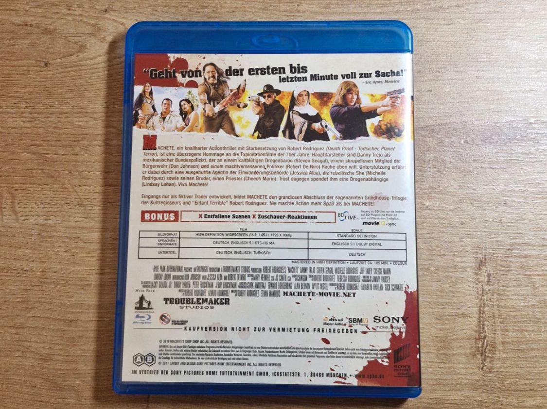 Alle DVDs: Machete (2010) Bluray – Gebraucht aus Pfungen von Whitie 1