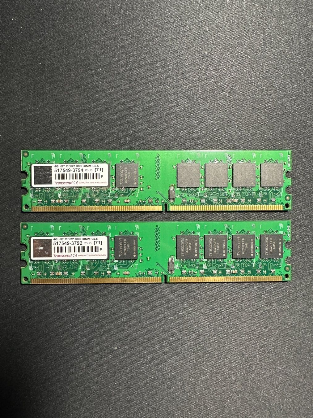 Memoria / RAM: 2x Ram Transcend 4G Kit DDR2 800 DIMM CL5 – Nuovo (secondo la descrizione) da Biberist venduto da ShopSoltan