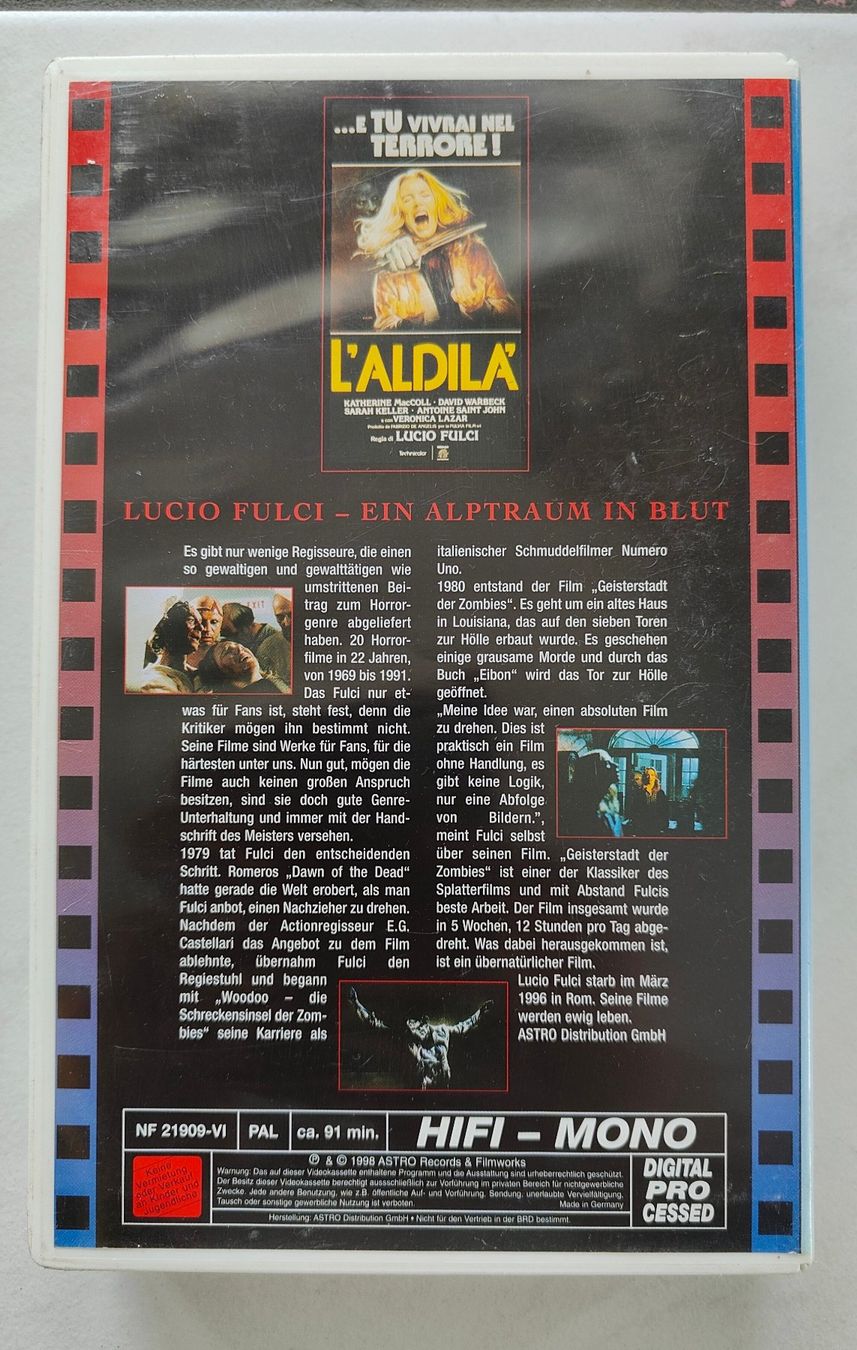 Tutti i VHS: VHS Über dem Jenseits (IT 1981) Astro – Usato da Ueberstorf venduto da Movieman83 1