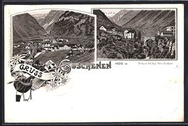 Vorläufer-Lithographie Göschenen, 1895