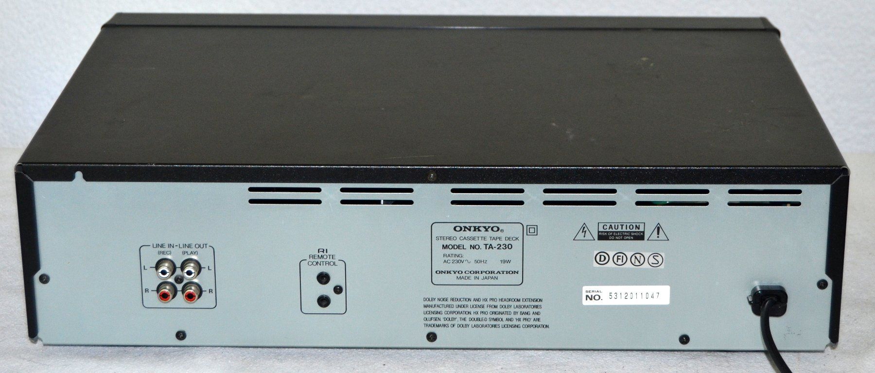 Onkyo Lettore multimediale & Streamer: Onkyo TA-230 Stereo Cassette Tape Deck – Usato da Collonges venduto da arashee 4