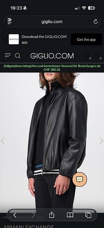 Armani Jacken: Armani Exchange Lederjacke  Schwarz – Gebraucht aus Zürich von ser_6vm2 3