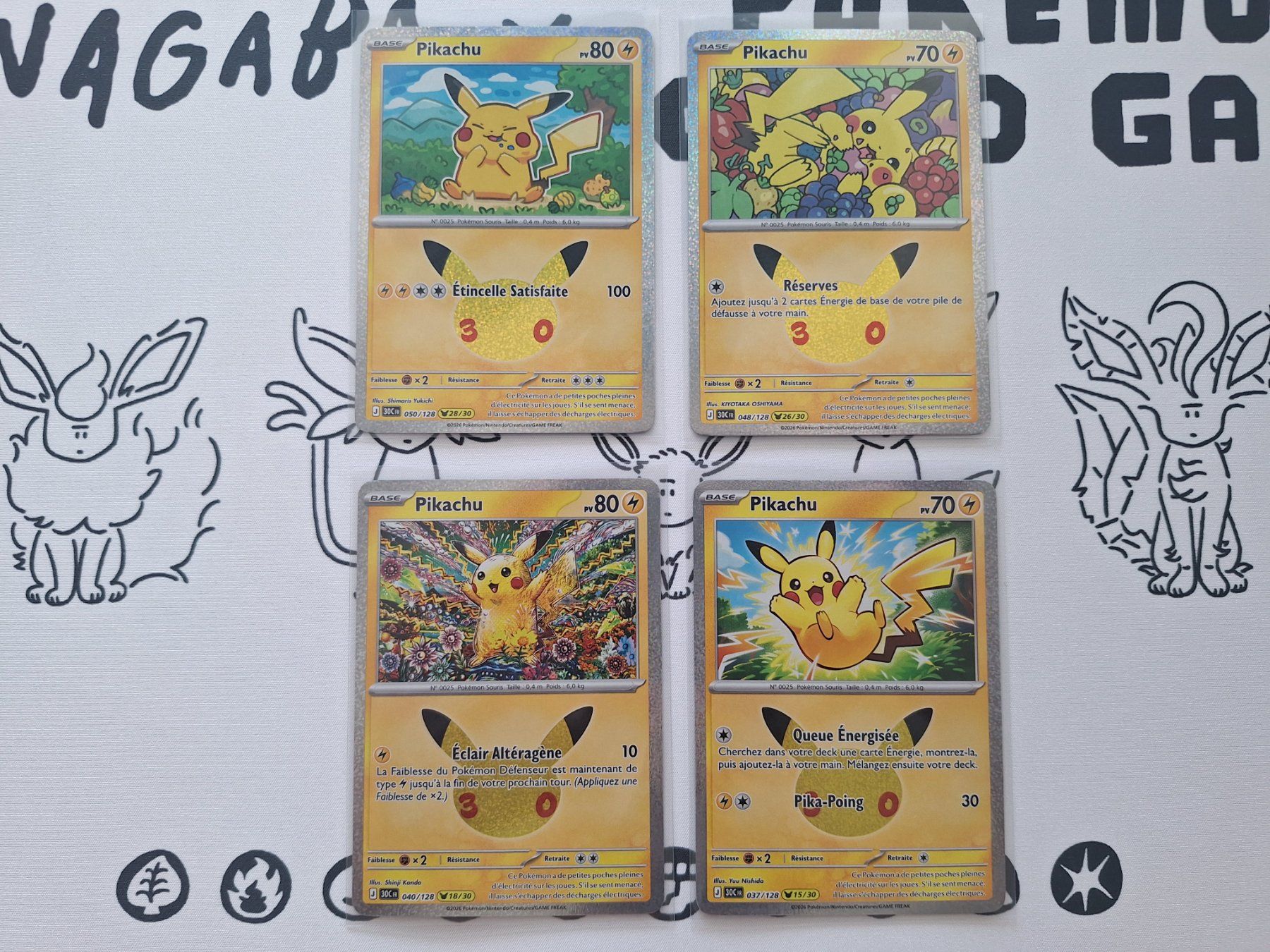 Pokémon Carte collezionabili: 4x Pikachu 30th Anniversay Collection FR – Usato da Spreitenbach venduto da misi.m