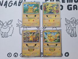 4x Pikachu 30th Anniversay Collection FR
