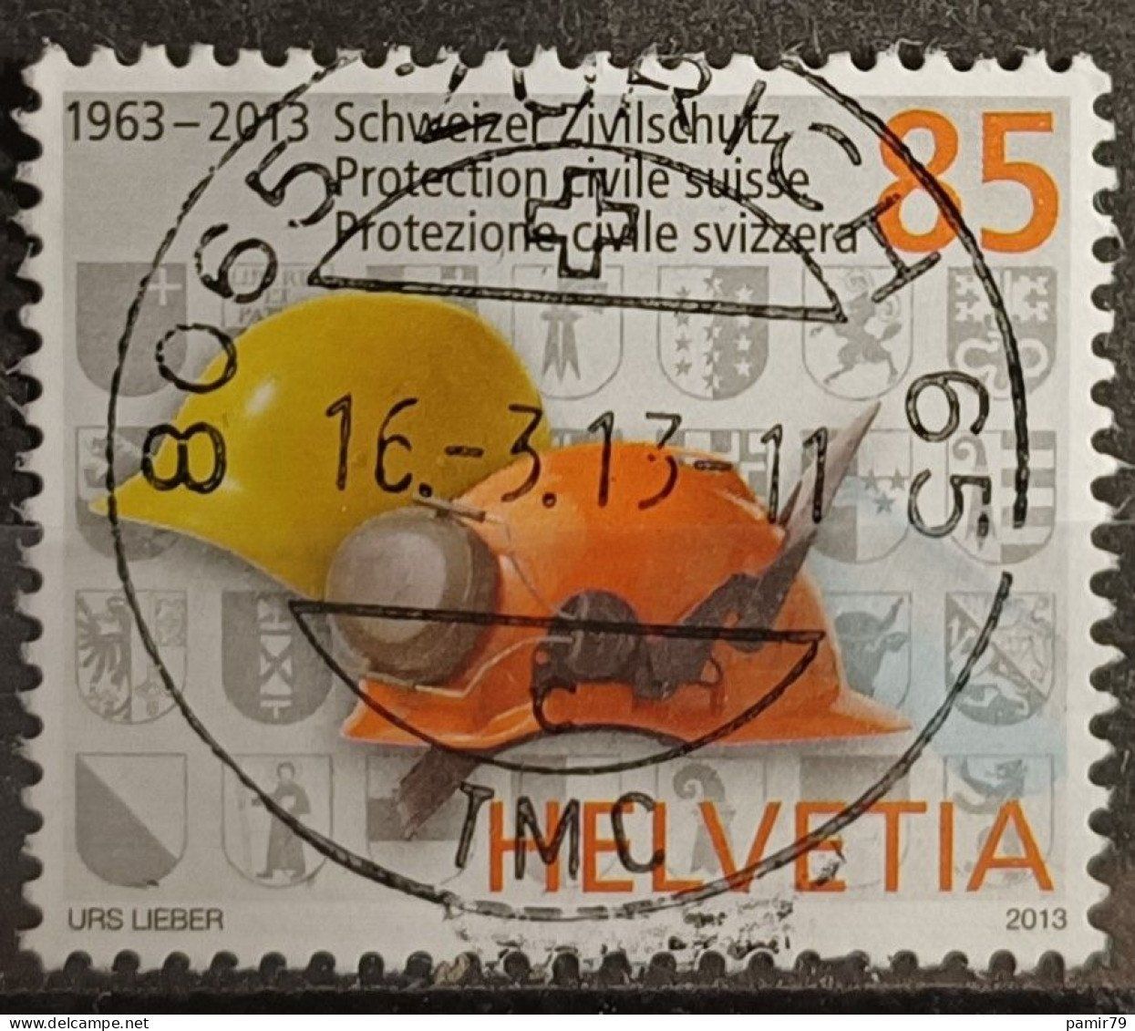 Tutti i francobolli: 2013 50J Schweizer Zivilschutz Top Stempel – Usato da Dübendorf venduto da goeggi79