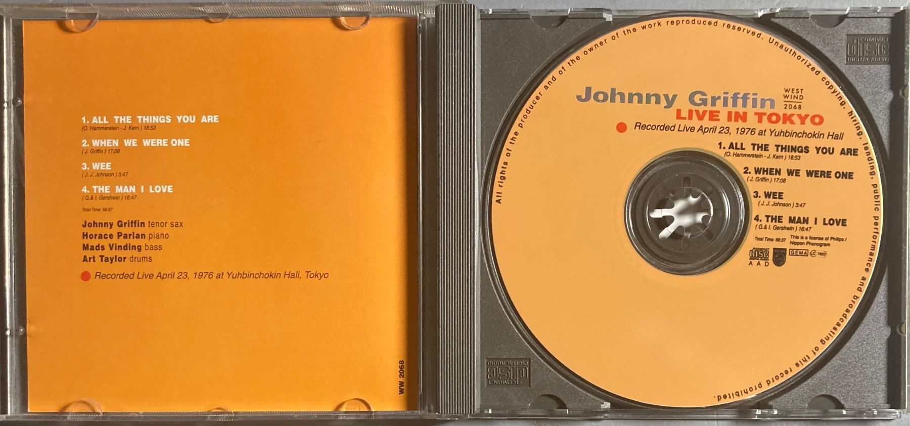 CD: JOHN GRIFFIN - LIVE IN TOKYO – Usato da Poliez-Pittet venduto da Newtown-Records 2