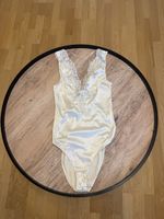 Zara Satin & Lace Bodysuit – Ivory White | Brand New