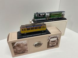 Zwei Tram Standmodelle Ce3/3 1920 und G3/3 1894, mit OVP