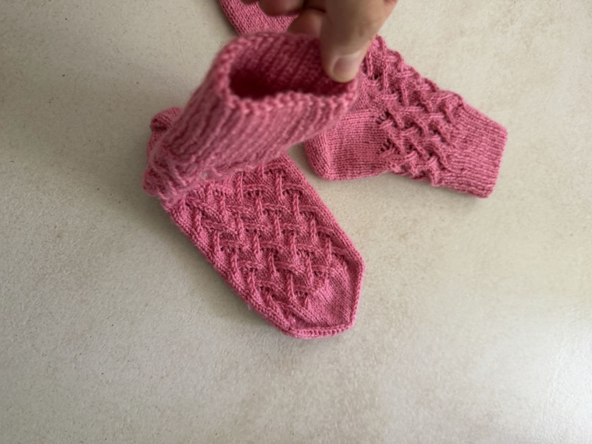Laine: Hand knitted wool socks pink - new  – Neuf avec emballage d'origine à Corsier GE par Karol_save_planet 4