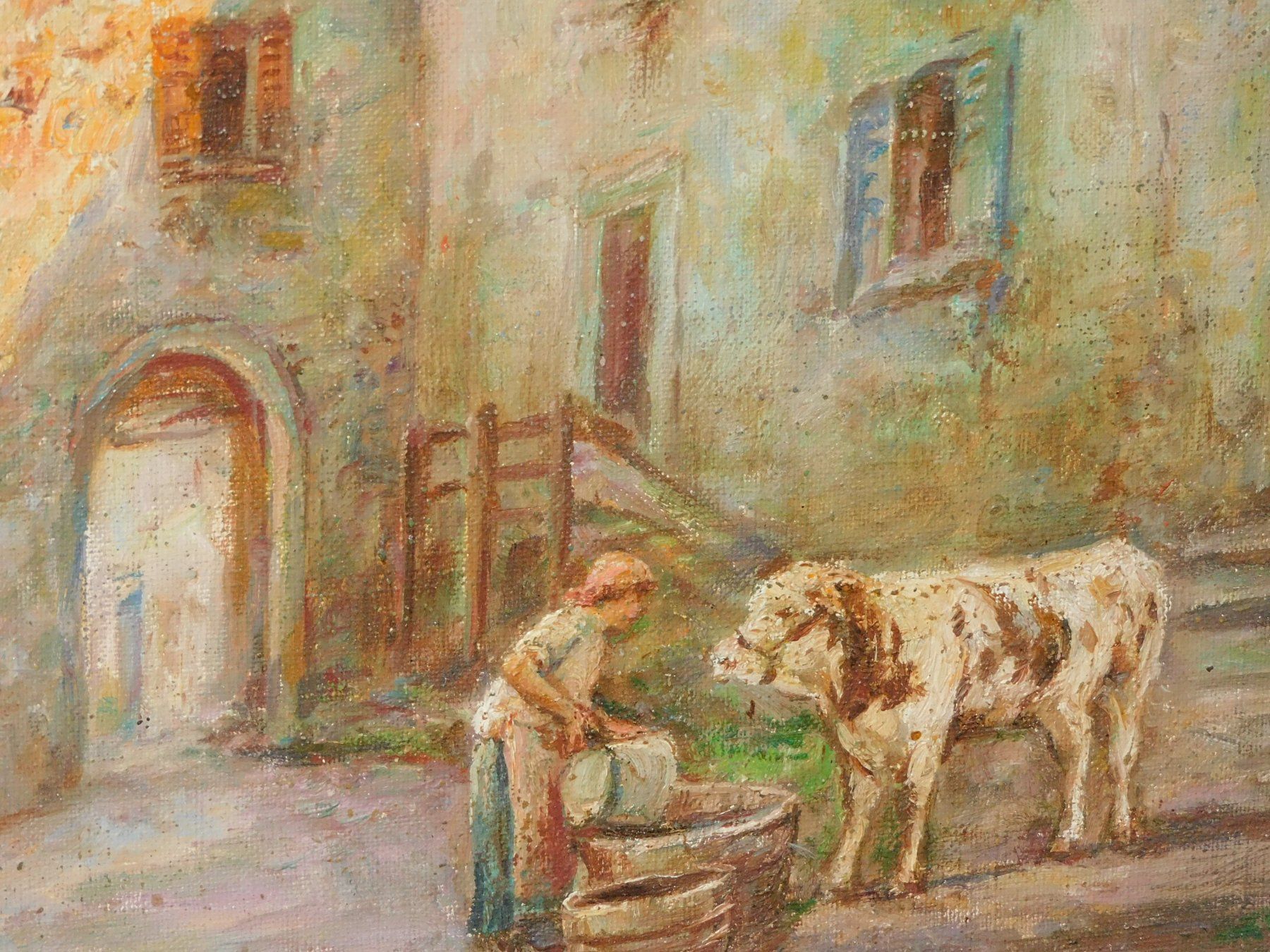 Dipinti: Kunst Gemälde gr altes Ölbild Max Lisadel 1950 - Ölgemälde – Usato da Sursee venduto da 76 2