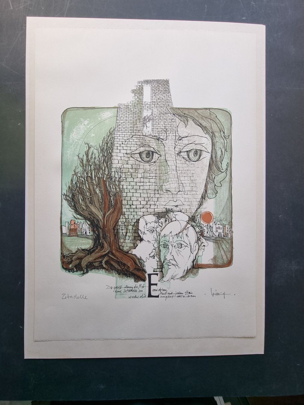Grafica & Litografie: RENÉ VILLIGER LITHOGRAPHIE SIGNIERT – Usato da Gersau venduto da grafik-kunst