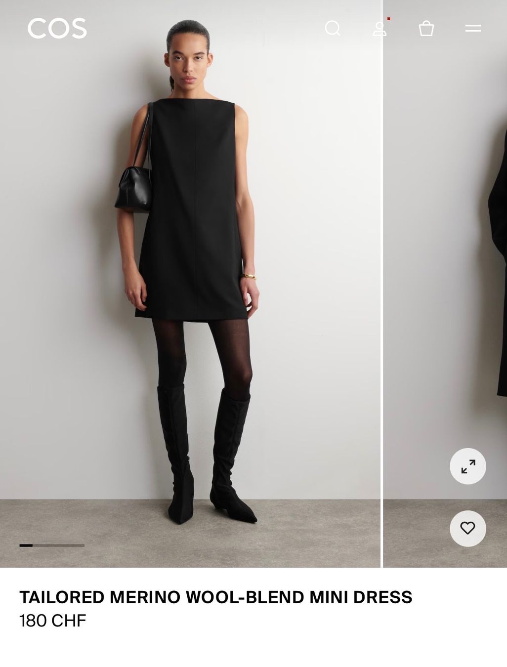 Cos Vestiti: Tailored Merino Wool-Blend Mini Dress – Nuovo e nell'imballaggio originale da Münsingen venduto da ste_czj9