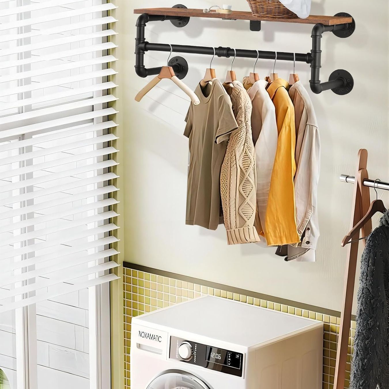 Guardaroba: Industrielle Wandgarderobe mit Ablage, Wandregal – Nuovo e nell'imballaggio originale da Affoltern am Albis venduto da scrapbooking 4