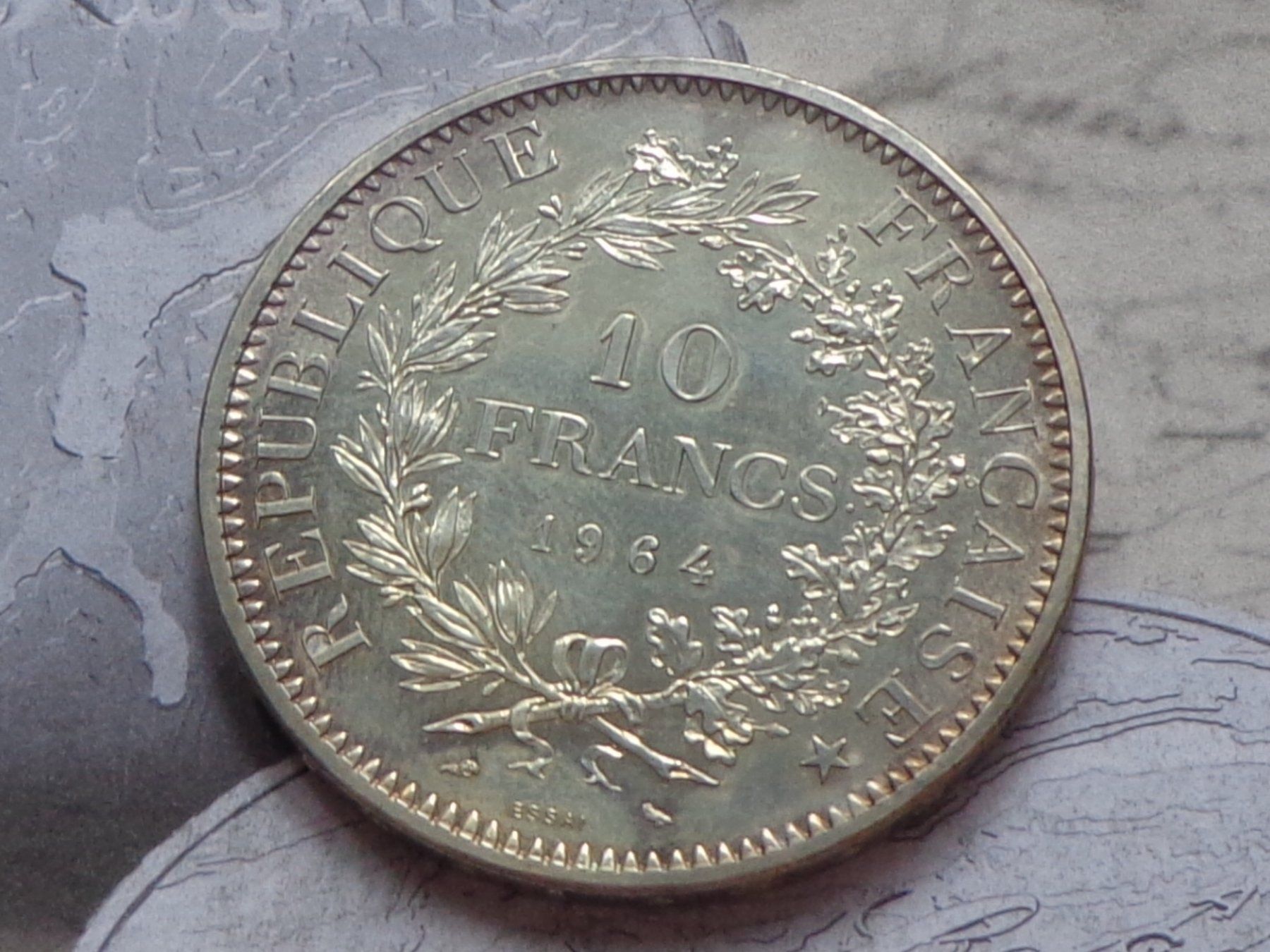 Alle Münzen: ESSAI 10 Fr. 1964 "Hercule" ESSAi - Très RARE 3500 ex. – Gebraucht aus Pully von UCA01 3