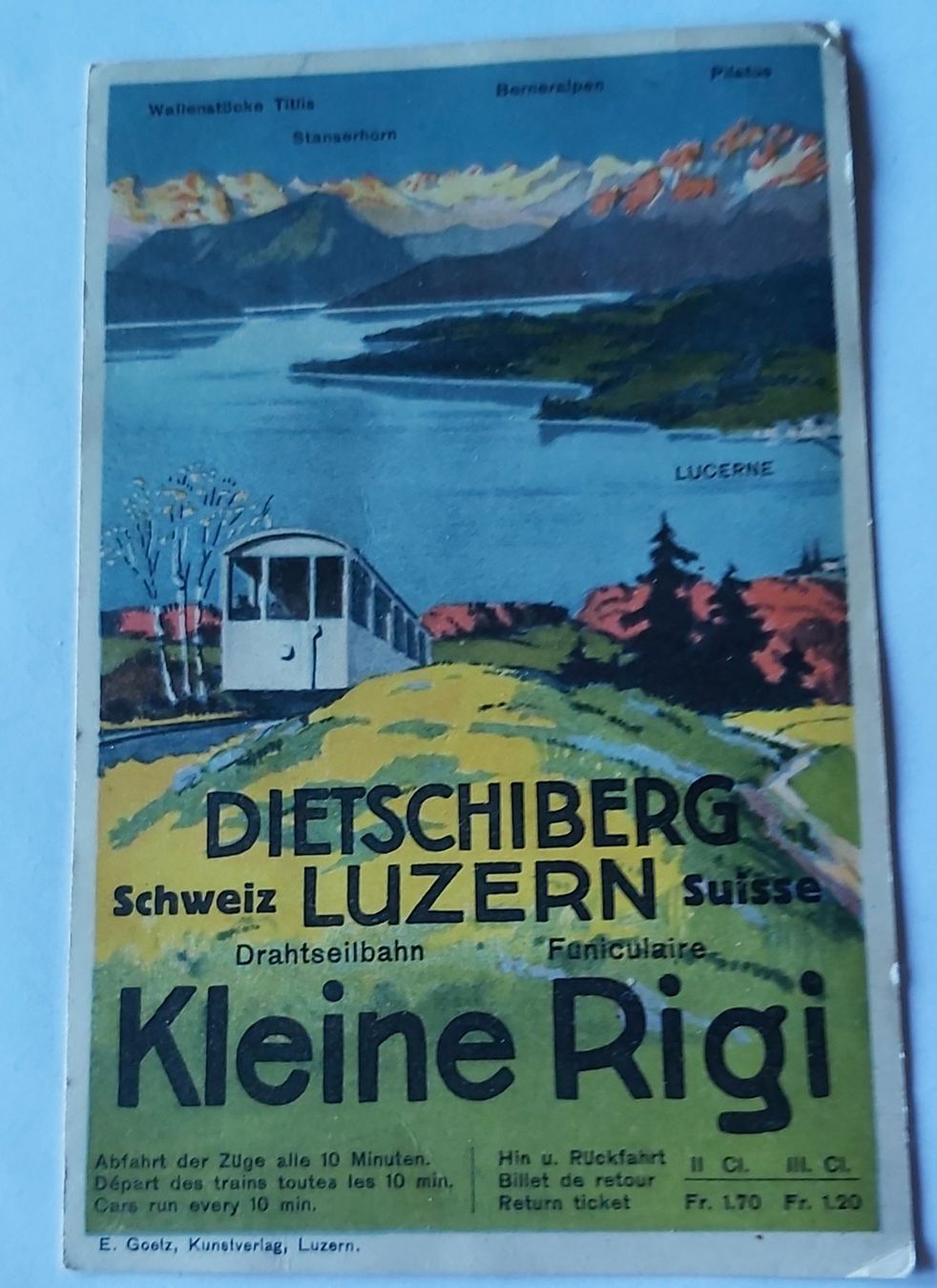Cartoline postali: Alte Ansichtskarte Luzern - Dietschiberg/Kleine Rigi – Usato da Greppen venduto da 86Sina