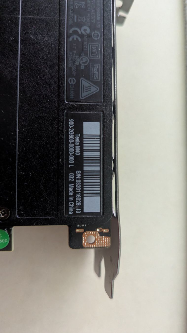 Nvidia Grafikkarten: Nvidia Tesla M40 Grafikkarte – Defekt aus Oberurnen von gih0 2