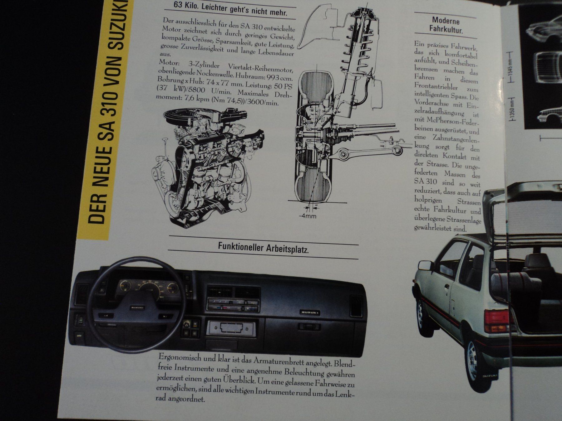 Documenti: Prospekt Suzuki SA310 1984 – Usato da Schwarzenburg venduto da modelCARama 3