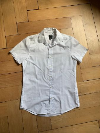 Kurzarm Hemd weiss - S