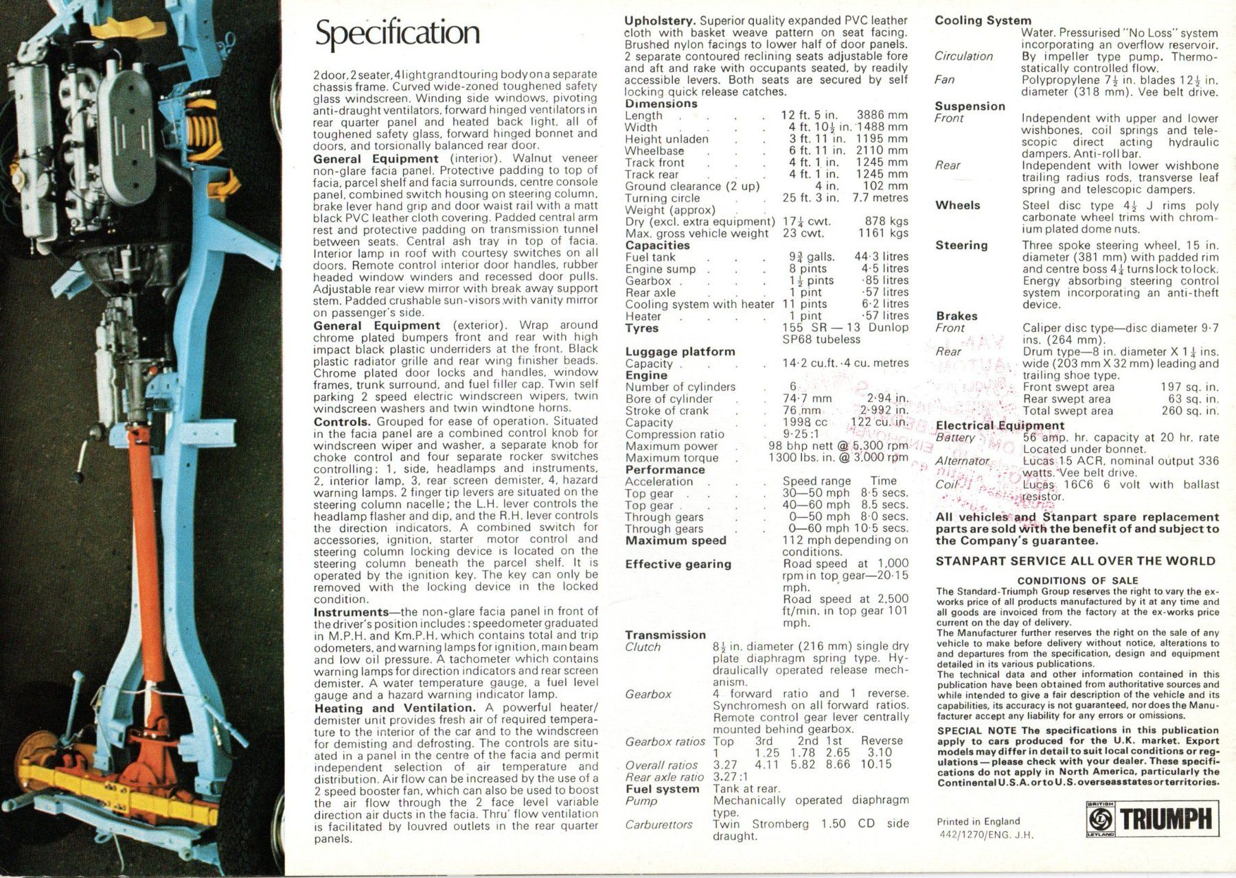 Triumph Autos: Triumph GT 6 Mk 3 - Original Prospekt – Neu (gemäss Beschreibung) aus Malans GR von Chueche427 5