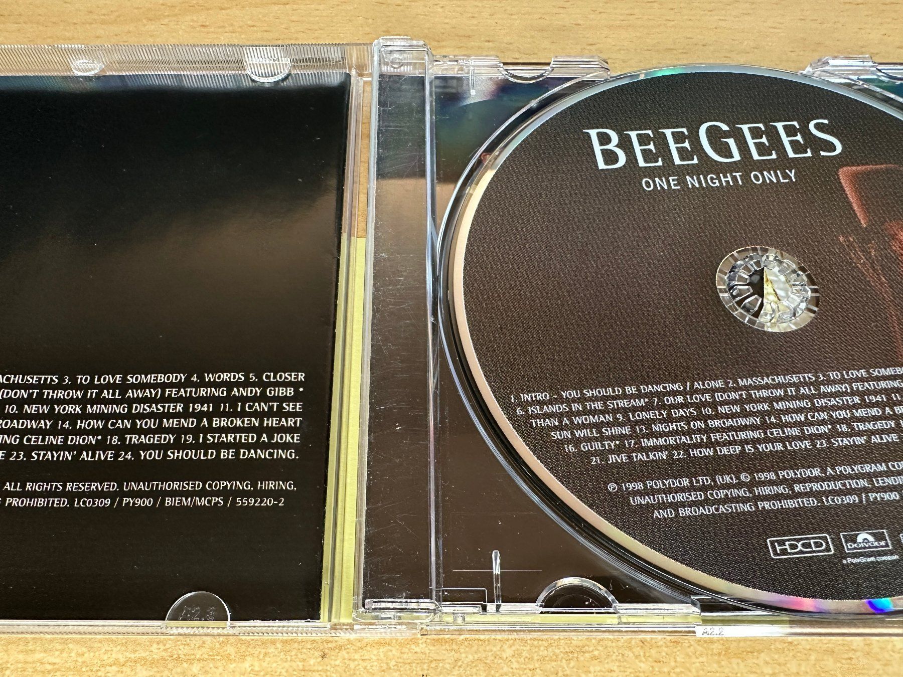 CDs: N8 Bee Gees – One Night Only – Gebraucht aus Rikon im Tösstal von Alpenmutz 2